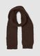 Brown Stretch Wool Scarf_0