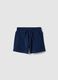 Boys' regular fit pure cotton blue shorts_0
