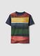 Multicolour striped pure cotton regular fit T-shirt for boys_0