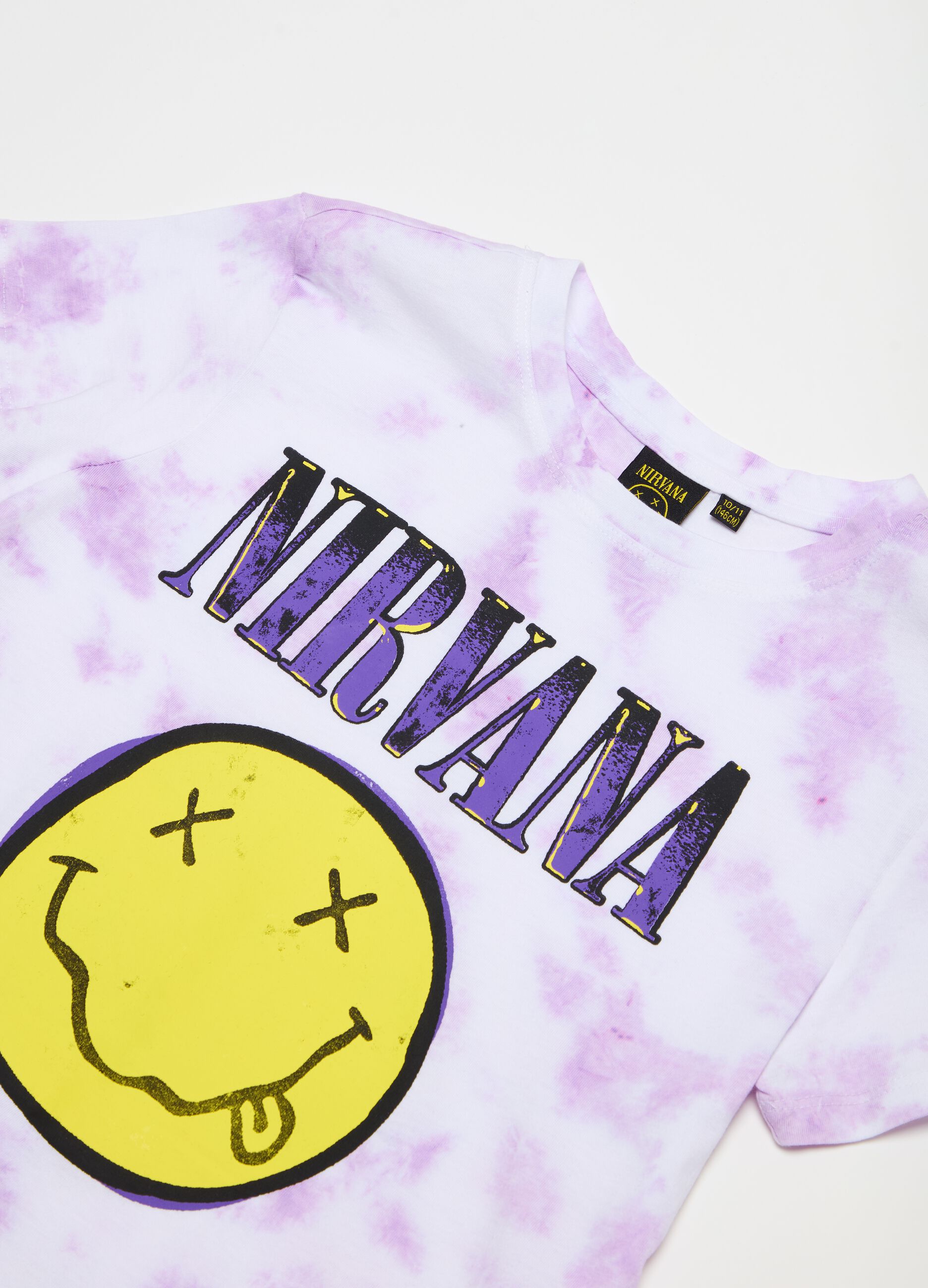Camiseta Tie Dye con estampado Nirvana