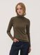 Brown crew-neck pure cotton T-shirt_0