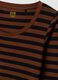Brown slim-fit striped stretch viscose crew-neck T-shirt_5