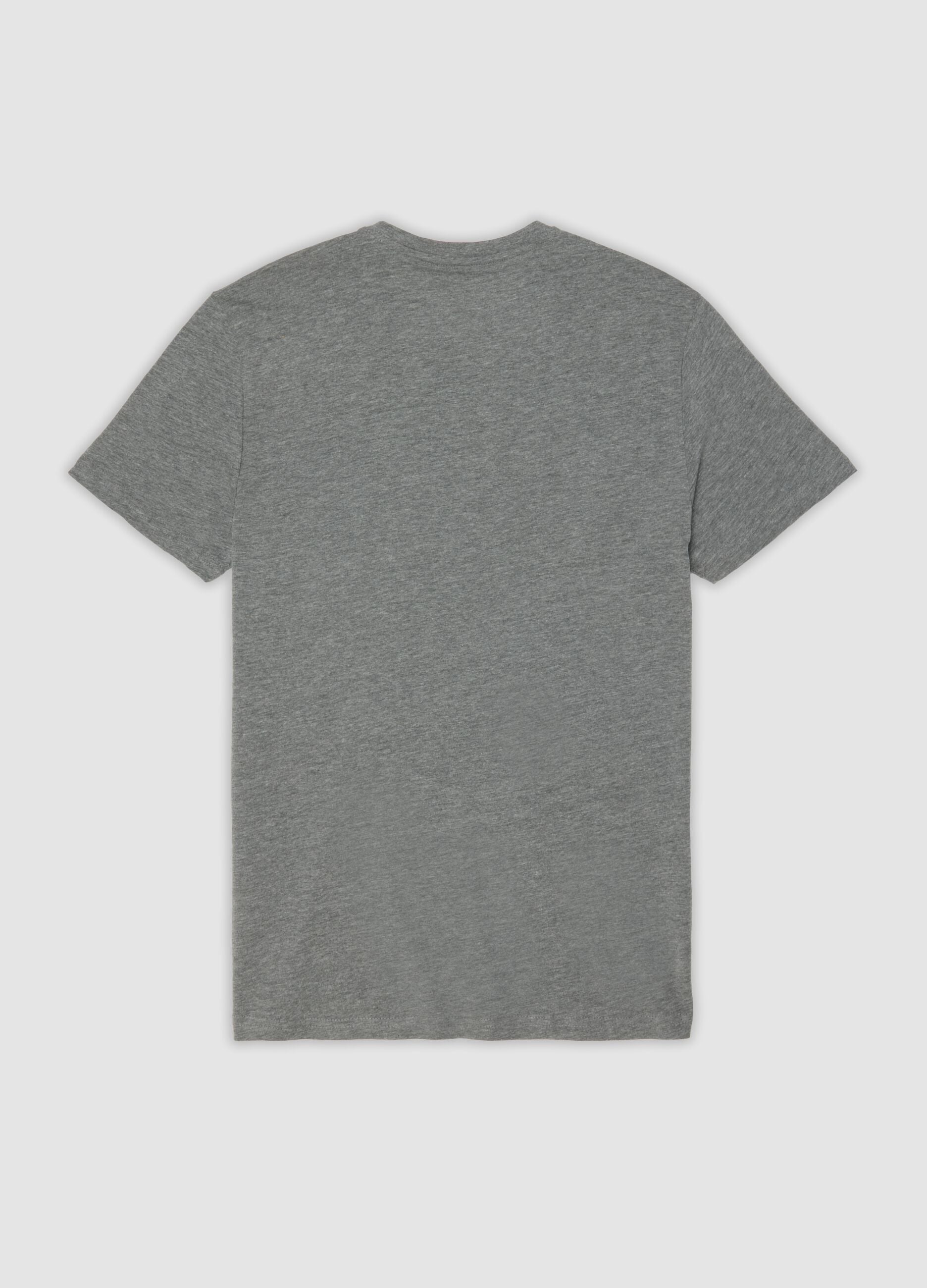 Camiseta gris de algod&oacute;n org&aacute;nico puro, corte regular