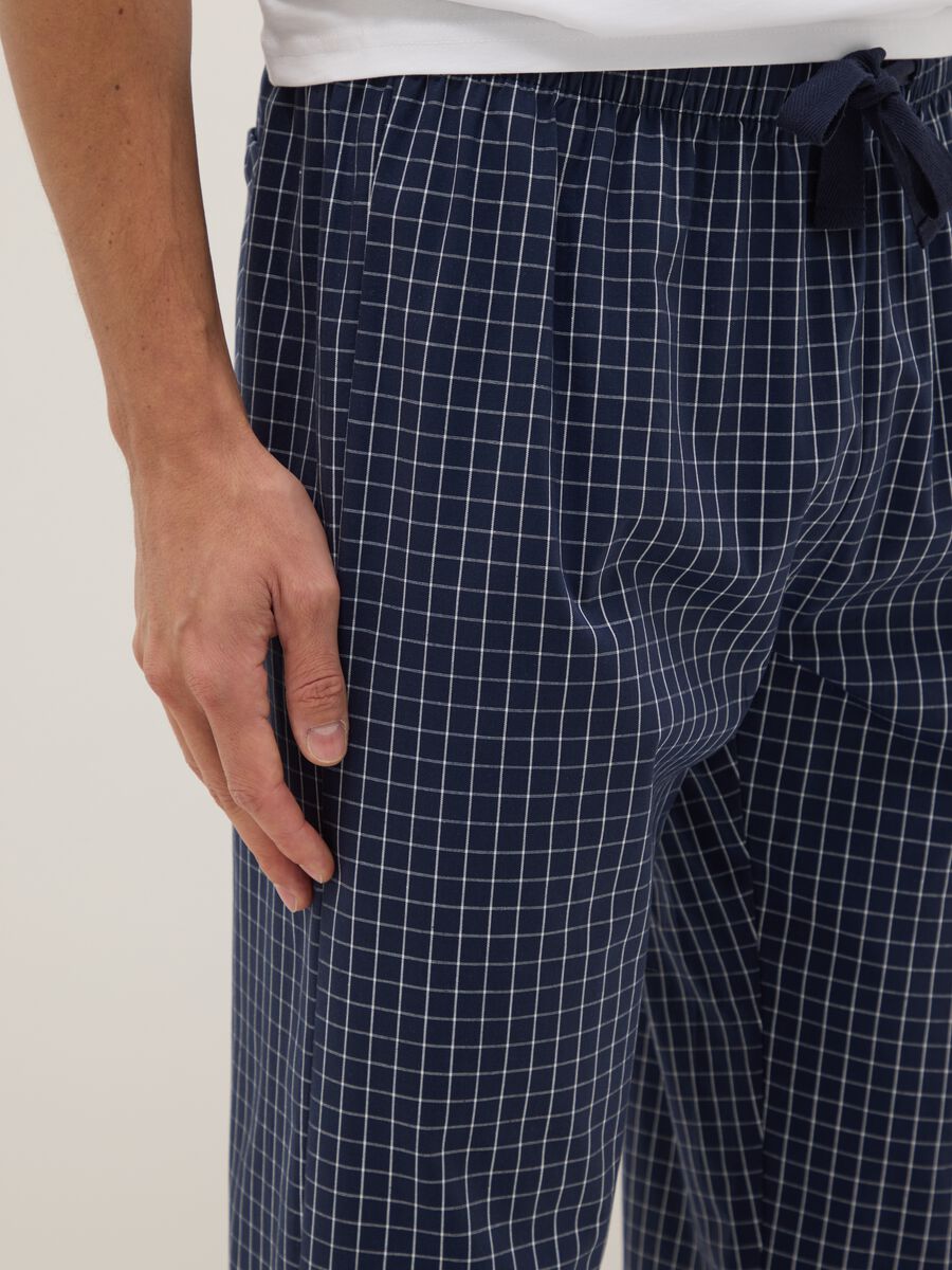 Multicolour Check Pure Cotton Pyjama Trousers Regular Fit_3