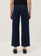 Wide leg blue stretchy cotton jeans_2