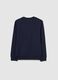 Boys' blue pure cotton sweatshirt regular fit_4