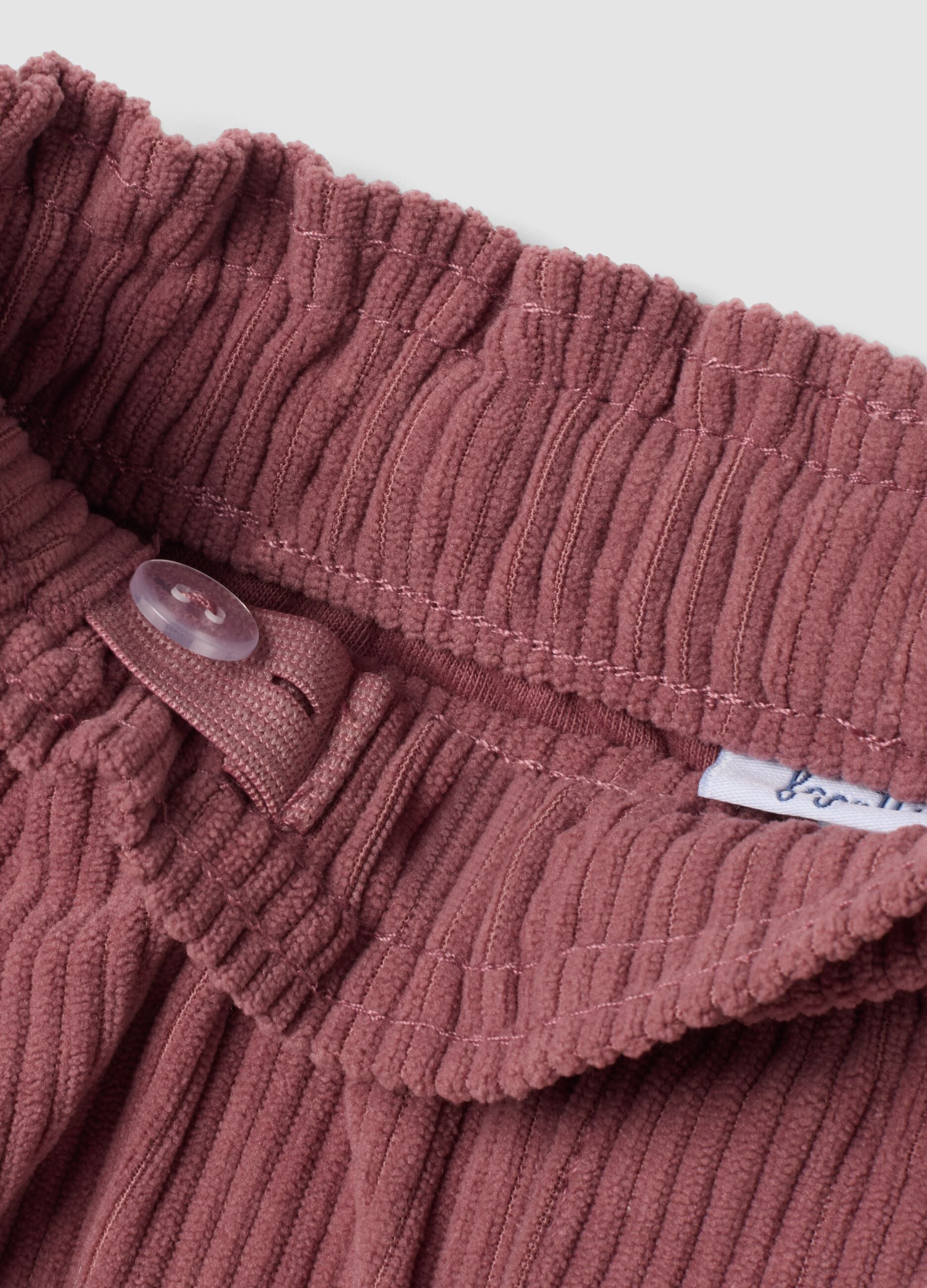 Rosa Cordhose mit elastischem Bund