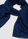 Navy blue scarf with fringes_1