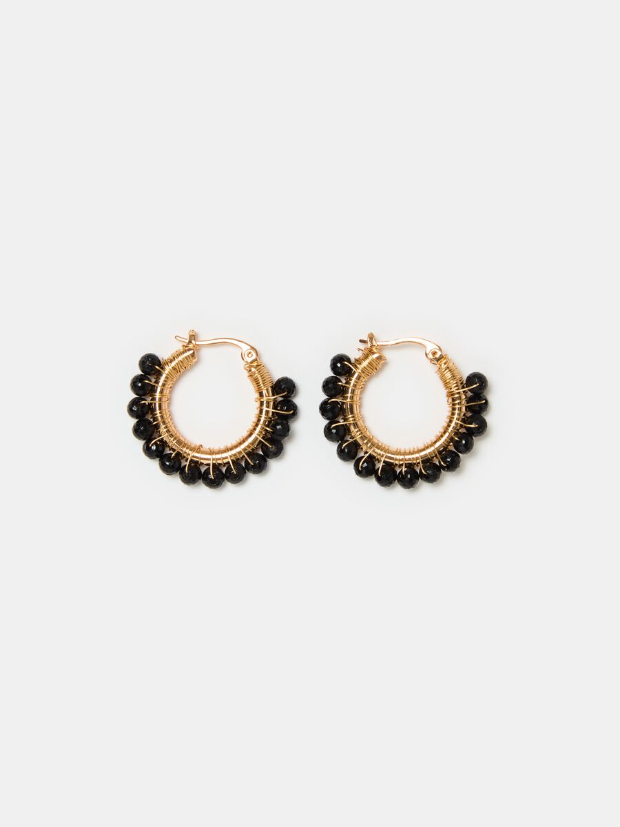 Hoop earrings with pearls_0