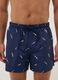 Blaue Boxer-Badeshorts mit Allover-Print_1
