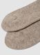 Beige ribbed socks in wool, viscose and stretch cashmere_2