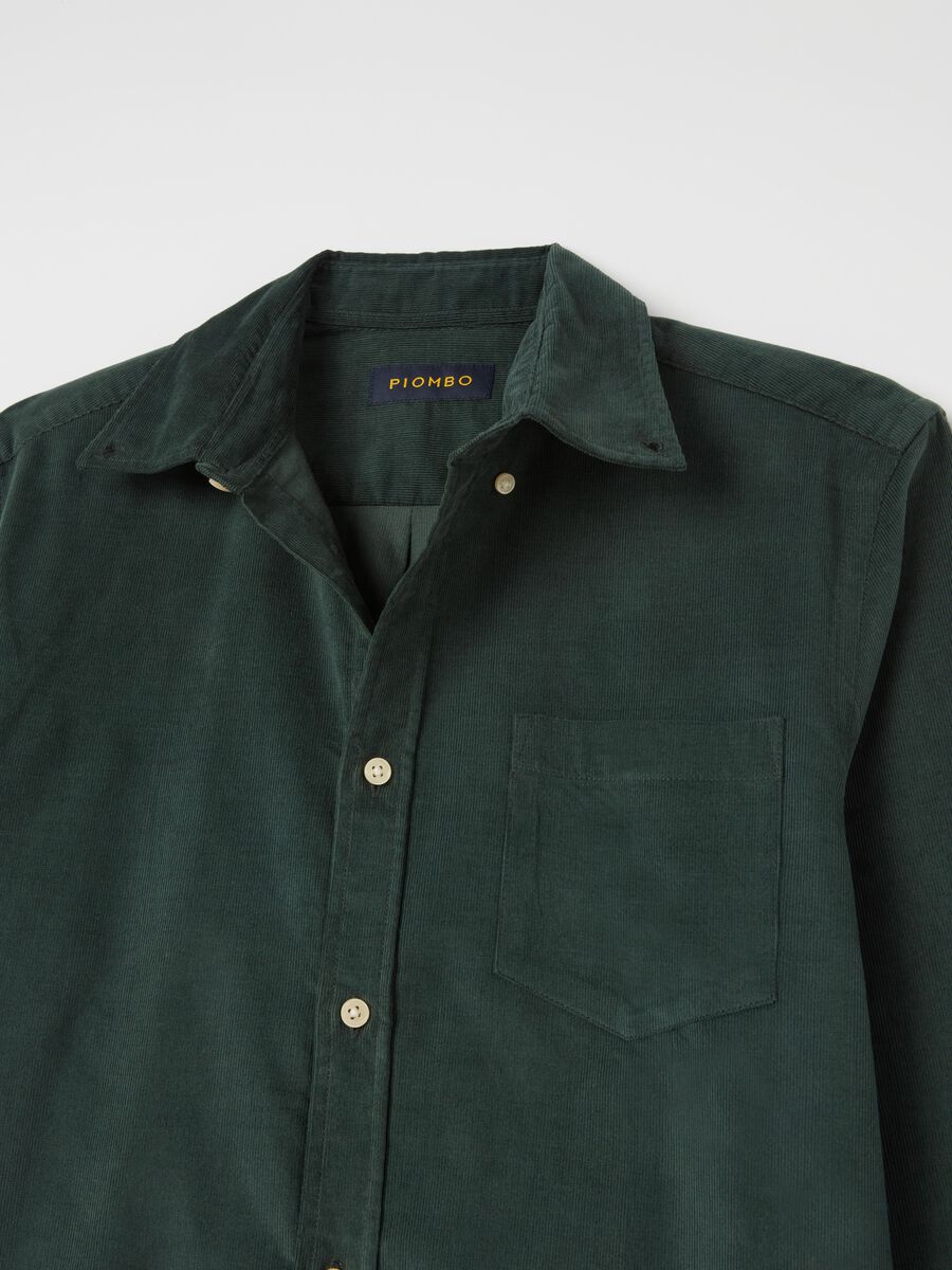 Corduroy shirt with button-down collar_5