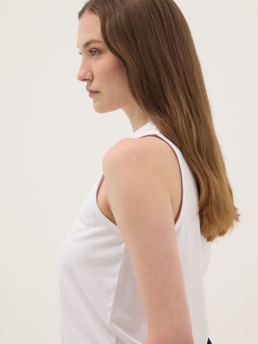 White pure cotton tank top_3
