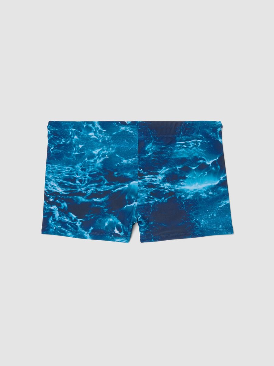 Blue stretch swim boxer shorts_1
