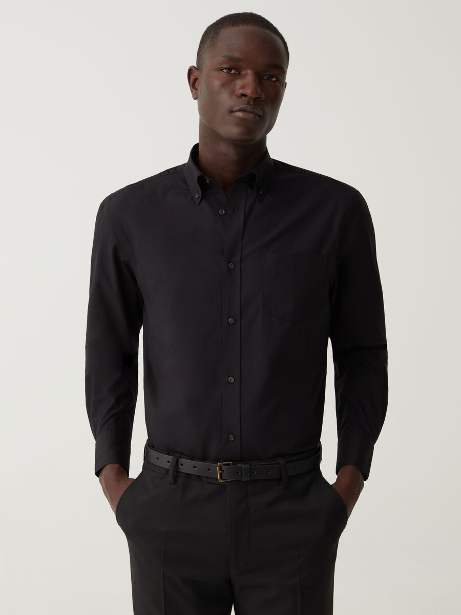 Regular-fit shirt with button-down collar_1