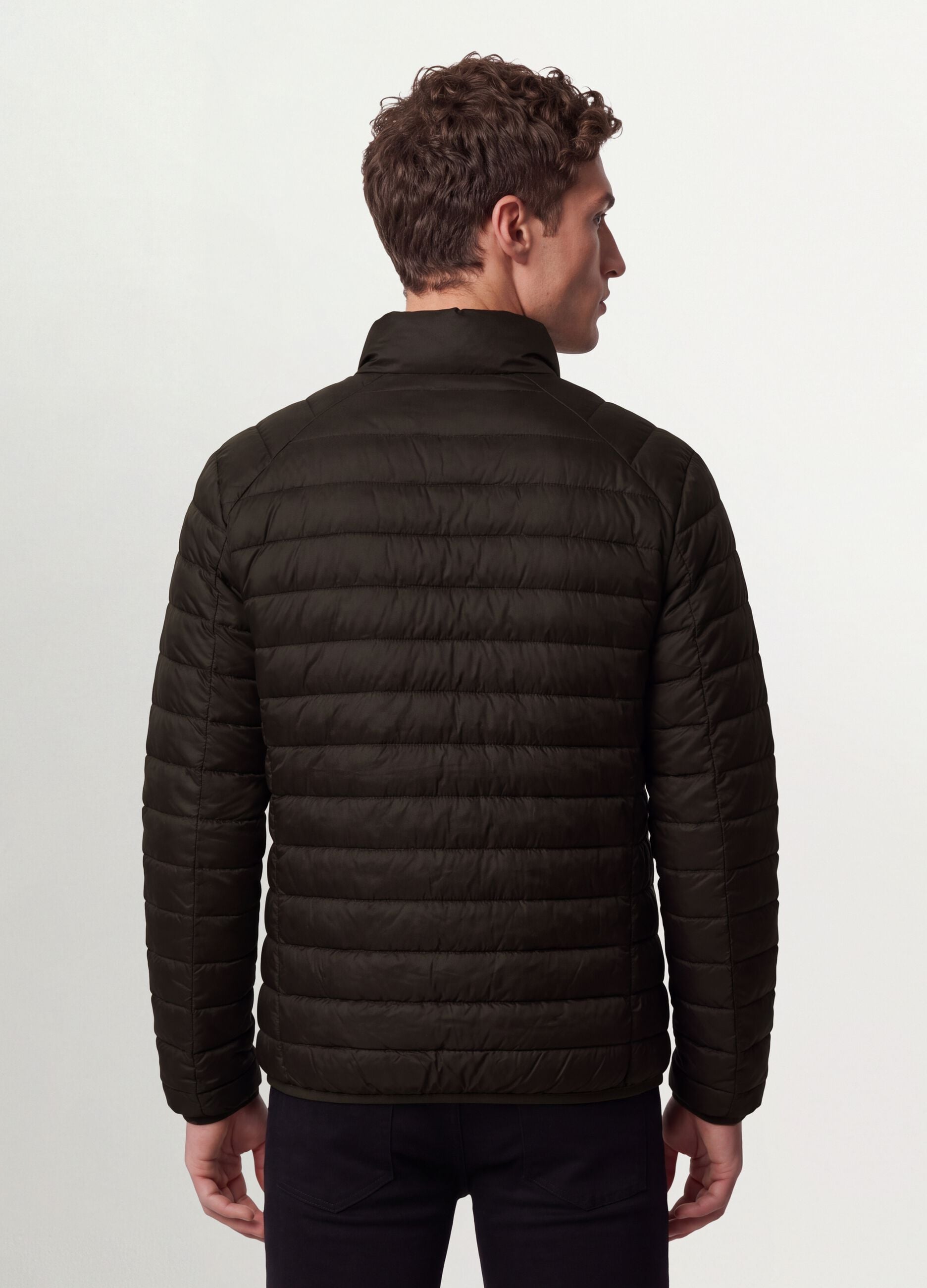 Ultralight Steppjacke in Braun, Regular Fit mit Rei&szlig;verschluss