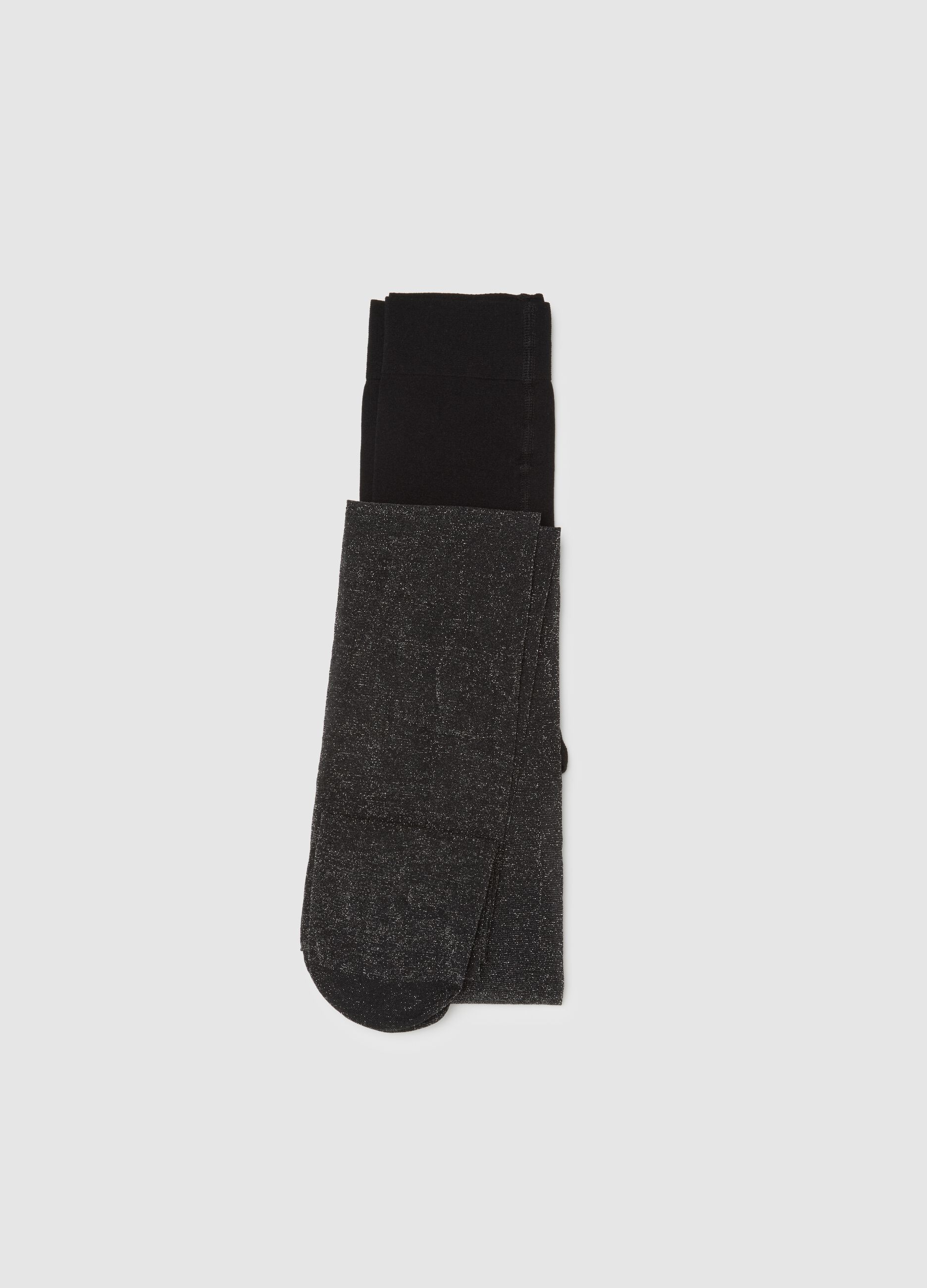 Glittery Black Tights