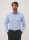 Light blue lyocell-blend shirt with French collar, easy-iron regular fit_0