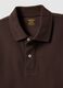 Polo in puro cotone marrone regular fit_5