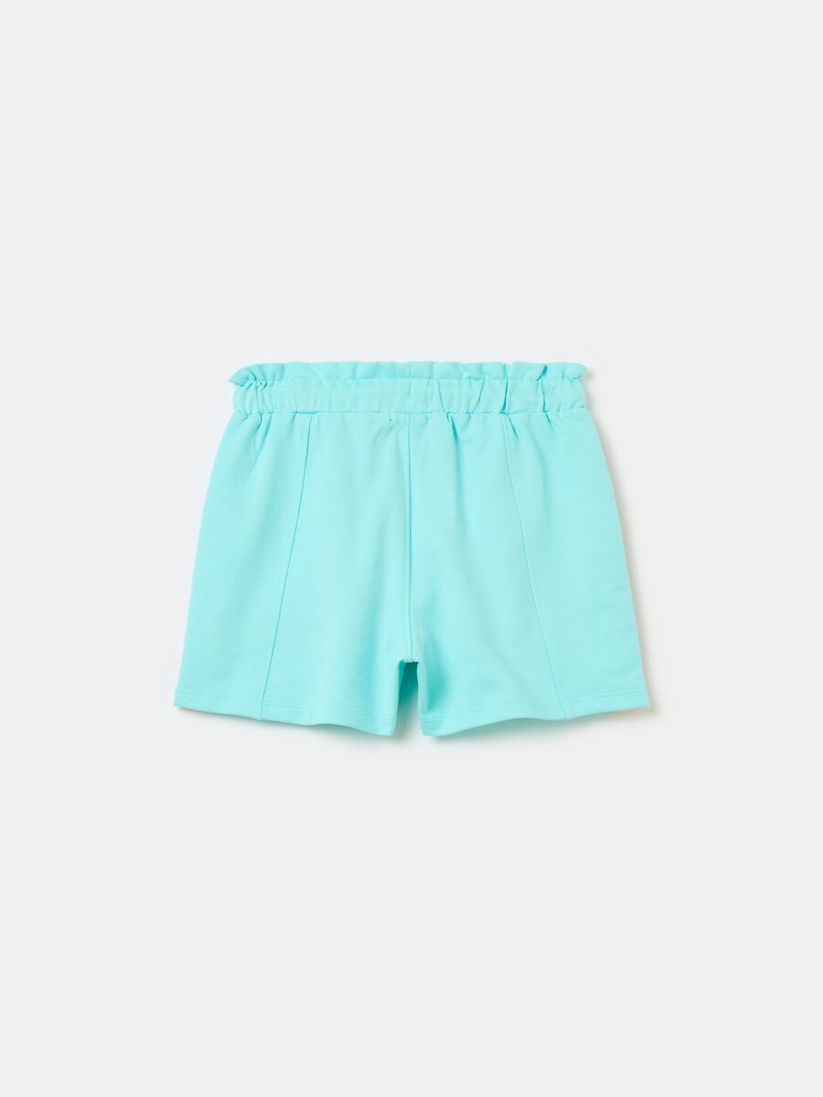Shorts with striped bands and drawstring_1