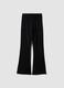 Leggings neri flare in cotone elasticizzato_0