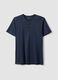 Blue pure cotton regular-fit T-shirt_4