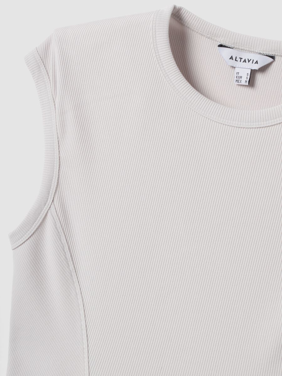 White stretch modal crew-neck T-shirt_7