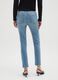 Blauwe enge Jeans aus elastischer Baumwolle mit hoher Taille_2
