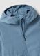 Giacca antipioggia over fit blu con cappuccio e zip per ragazzo_2
