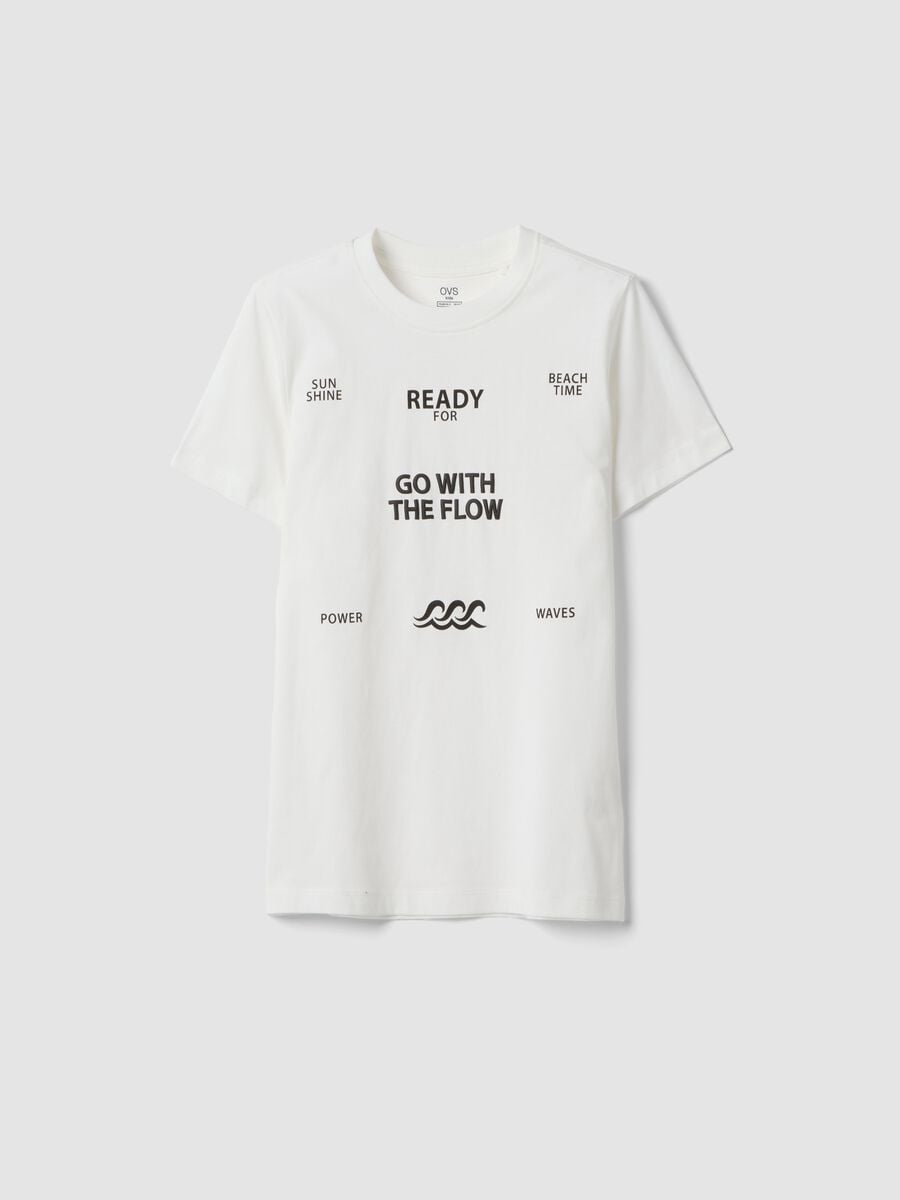 White pure cotton regular-fit boys&rsquo; T-shirt with prints_3