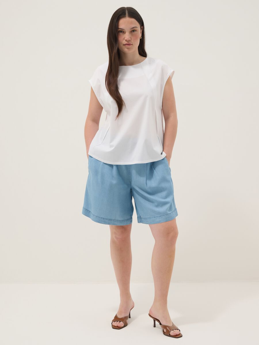 Wei&szlig;e Bluse aus Stretch-Baumwolle_2