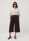 Braune Wide-Leg-Hose aus Stretch-Baumwolle_0