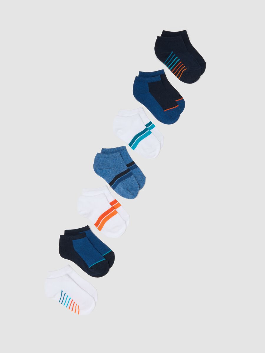 Kids&rsquo; multicolour stretch cotton-blend sock multipack_0