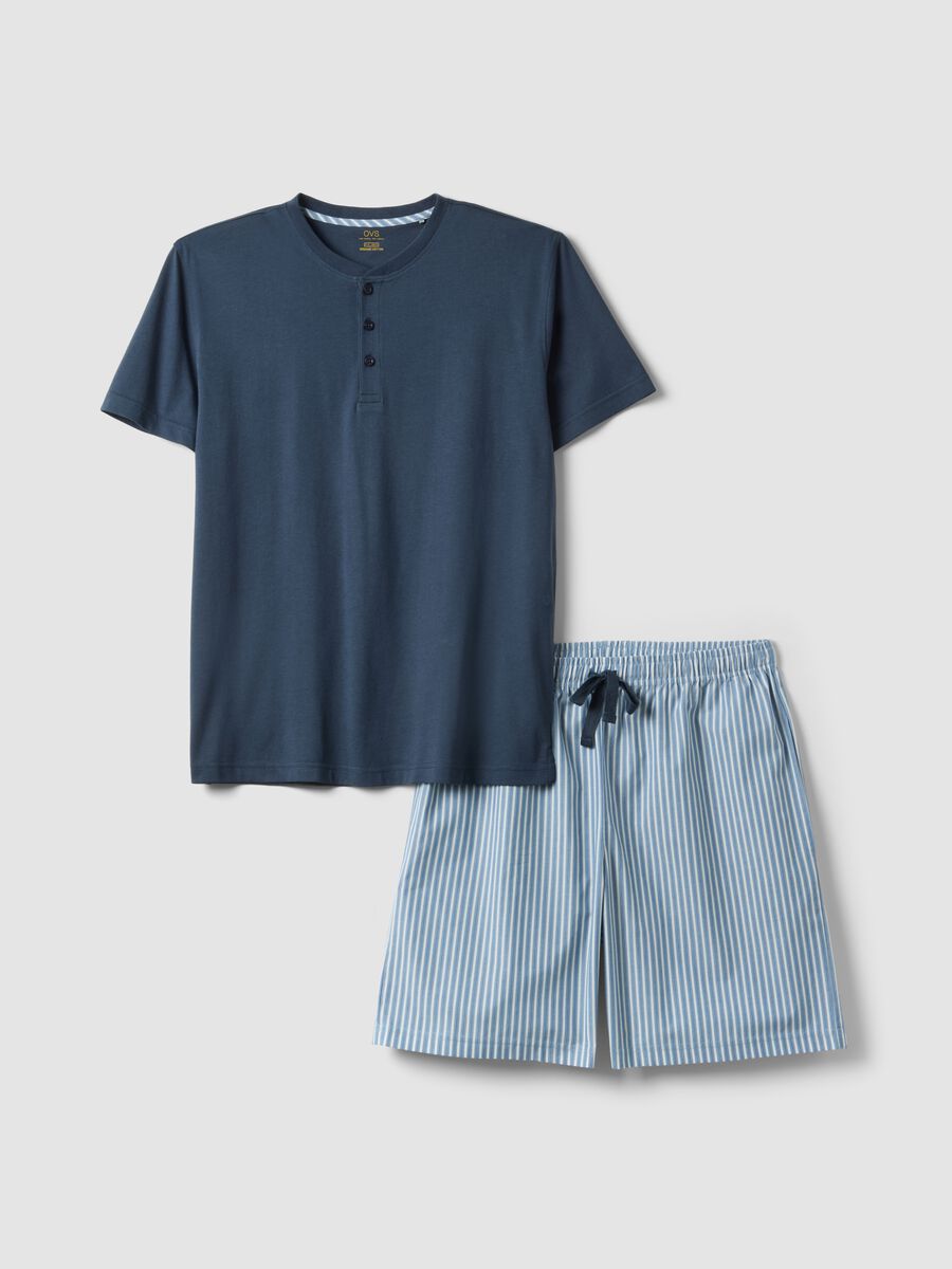 Multicolour pure cotton regular fit short pyjamas_4