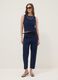 Blue stretch-fabric tank top_1