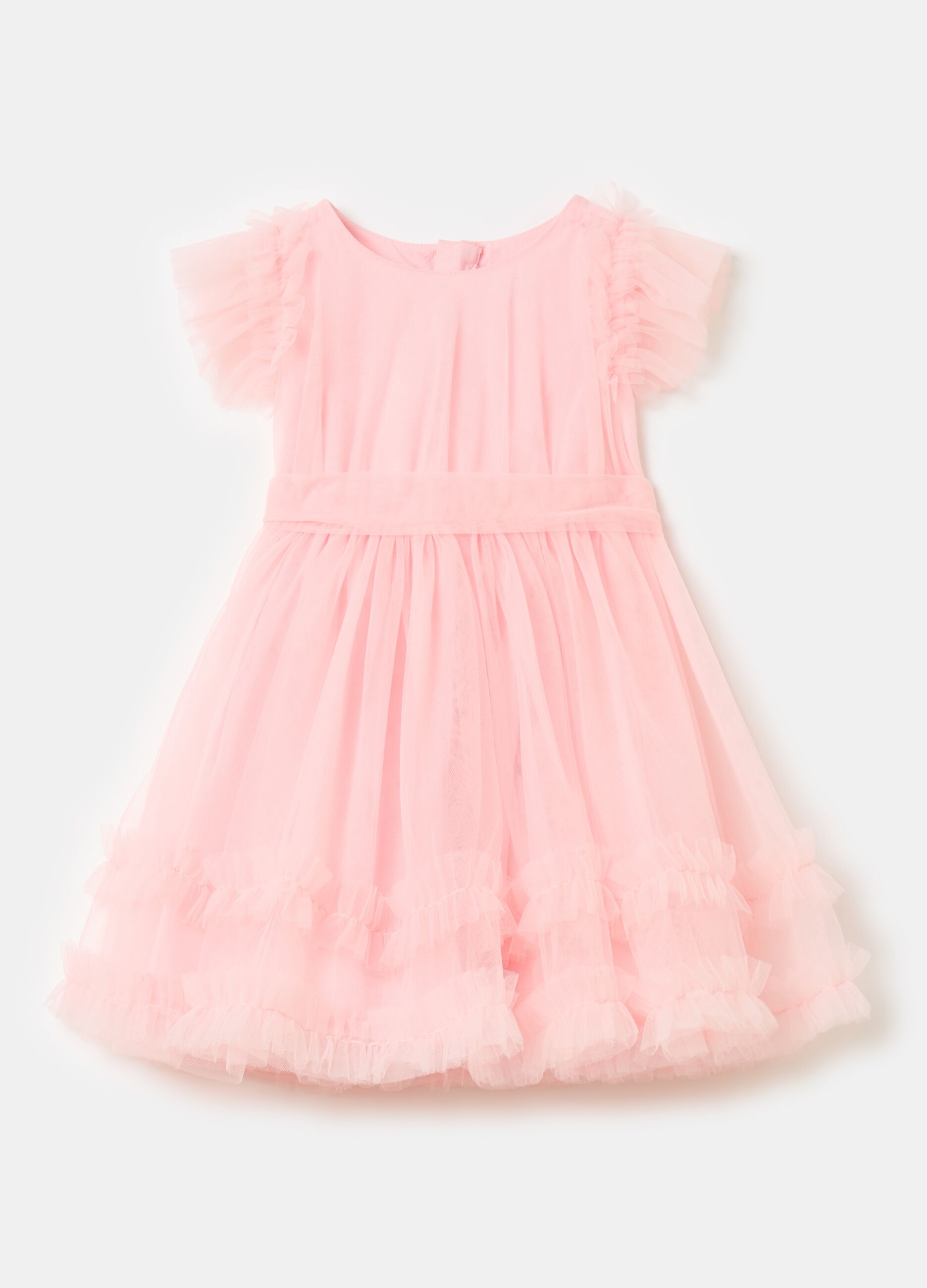 Tulle dress with frills