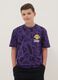 Purple short-sleeved pure cotton T-shirt_0