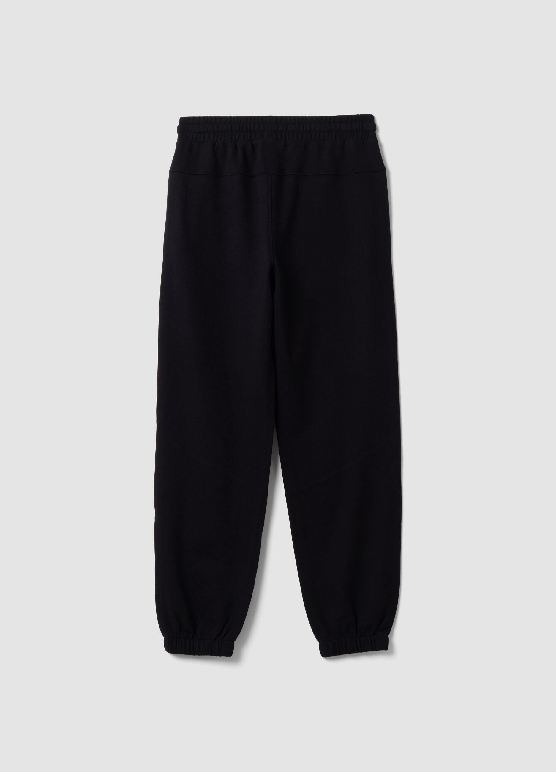 Blue oversized pure cotton joggers with &ldquo;Get Hyped&rdquo; slogan for boys