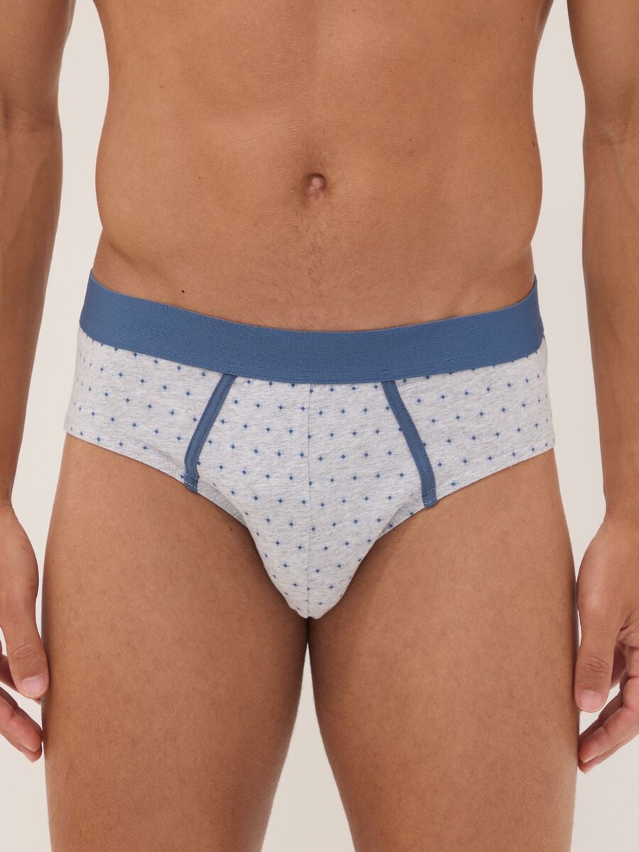 3er-Pack Slips in Hellblau und Weiss aus elastischer Bio-Baumwolle_1