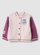 Pink 100% cotton sweatshirt with Lilo & Stitch snap buttons for baby girls_0