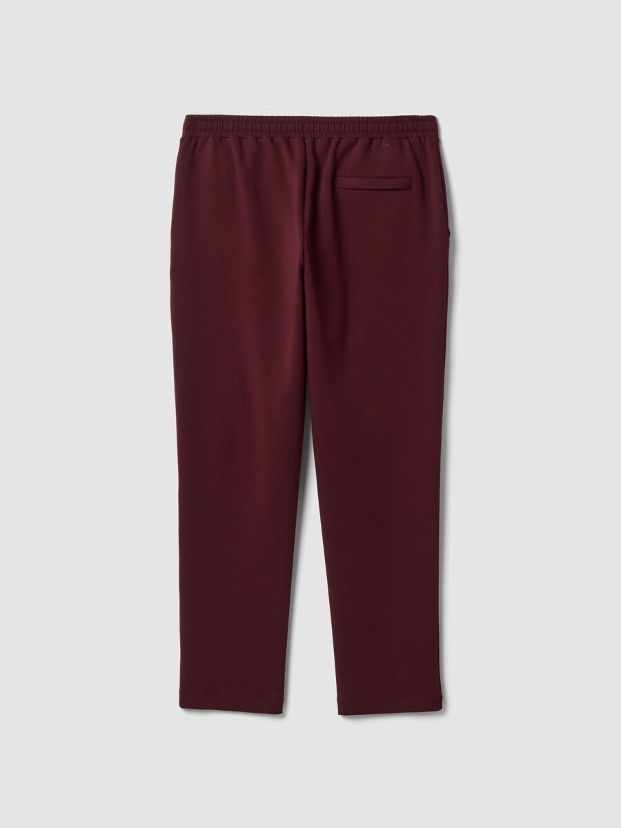 Red regular-fit stretch cotton trousers_2