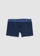 Boxer midi blu in cotone organico elasticizzato per bambino e ragazzo_0
