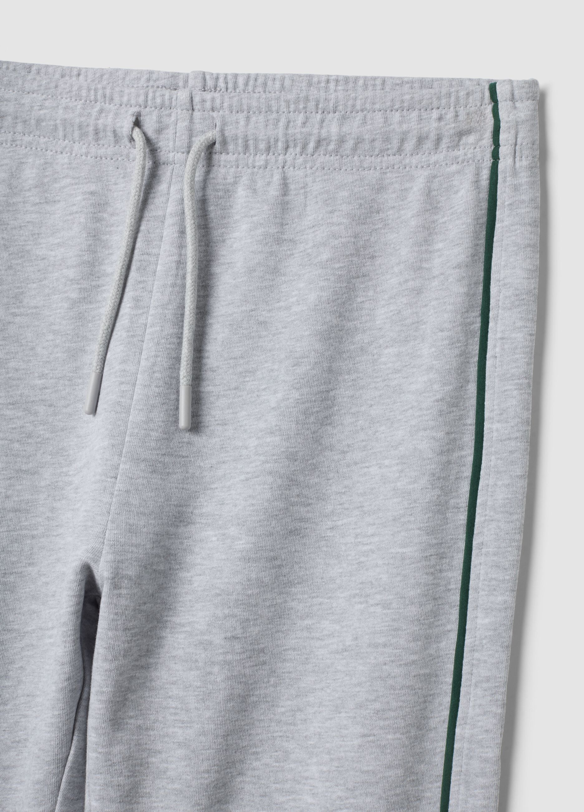 Pantaloni jogger grigi in puro cotone