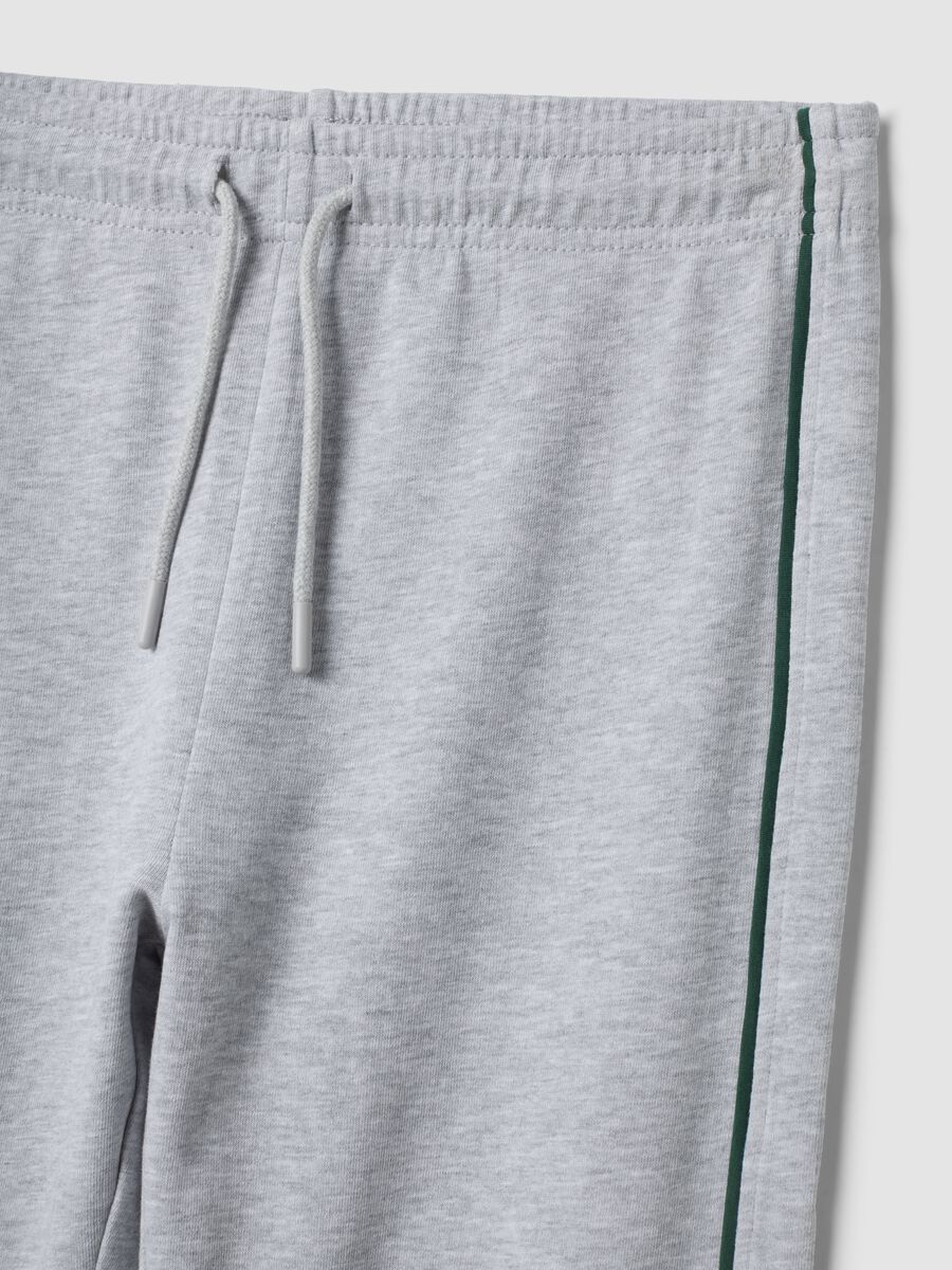 Pantaloni jogger grigi in puro cotone_2
