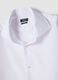 White lyocell-blend shirt with French collar, easy iron_1