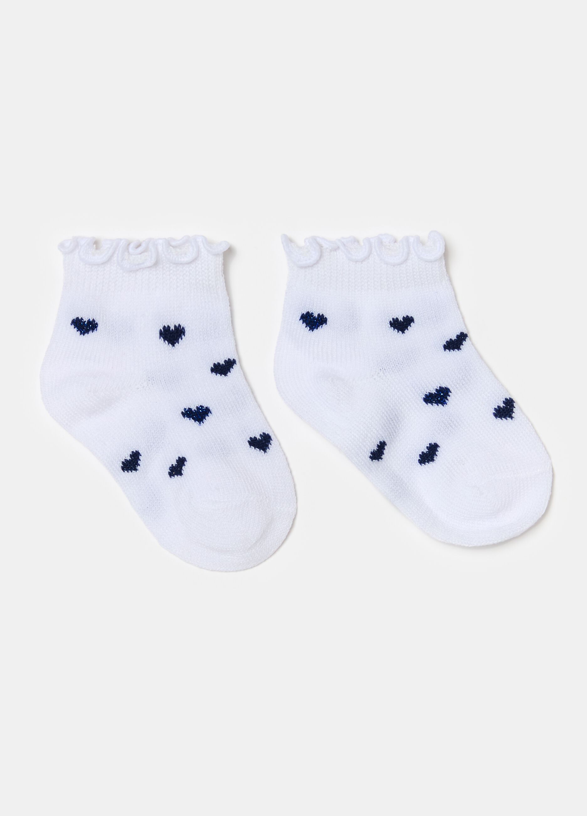 Three-pack short stretch socks with lurex