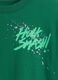 Green cotton t-shirt with print_2