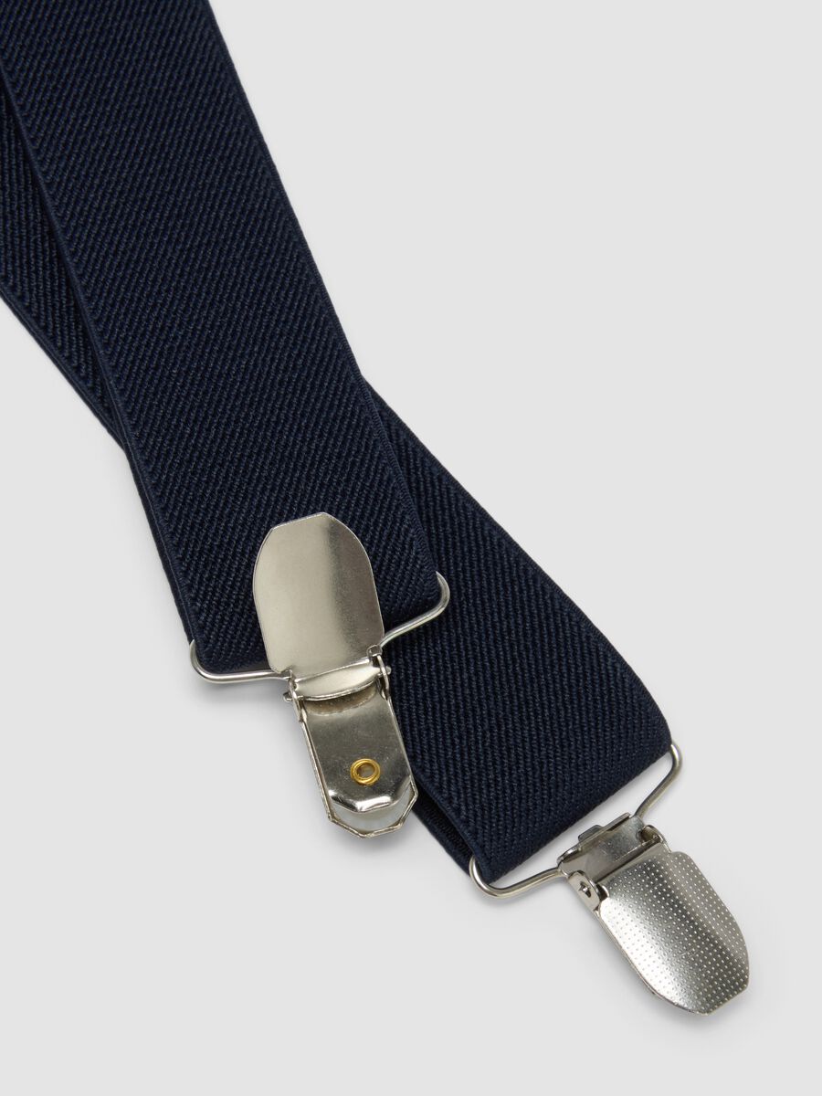 Blue elasticated braces with metal clips_2