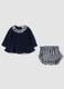 Navy two-piece cotton-blend set_0