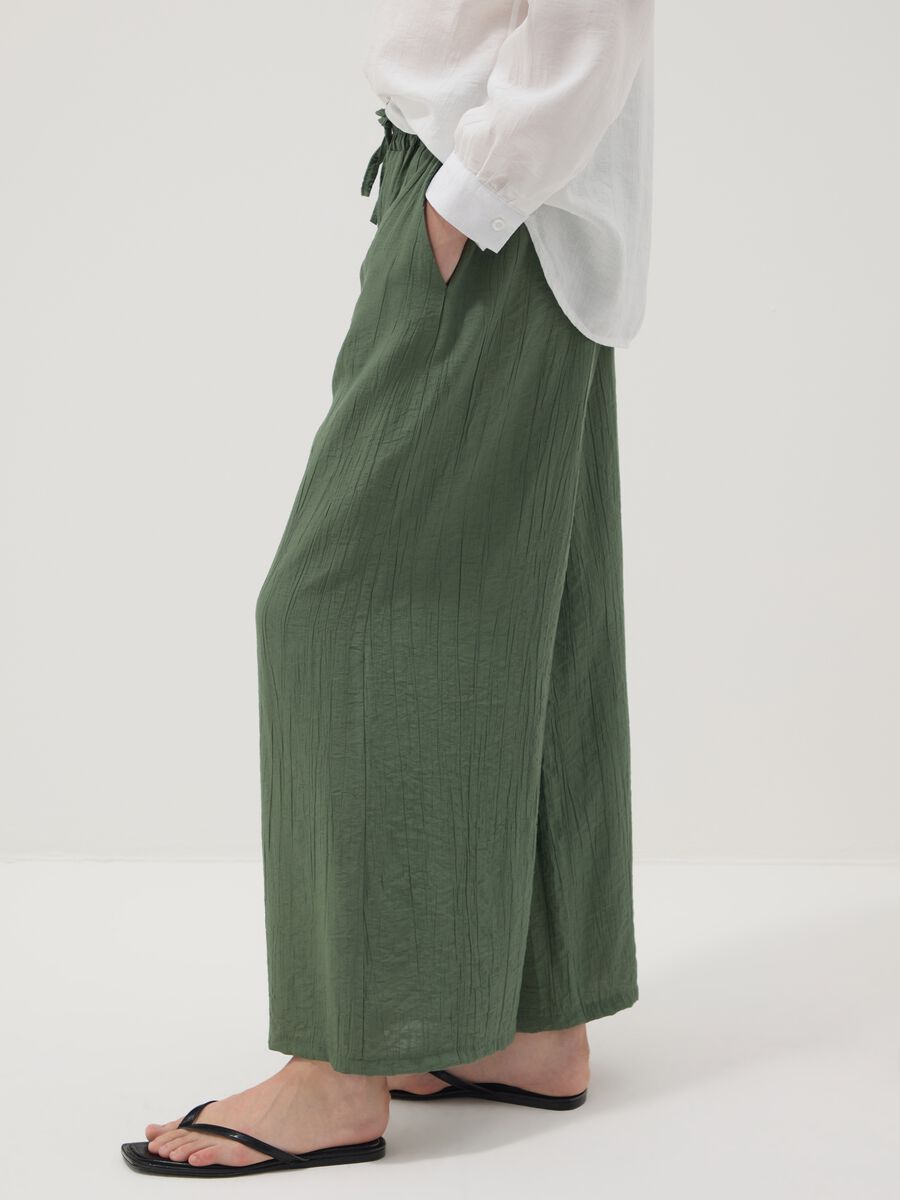 Gr&uuml;ne Palazzo-Hose aus Viskosemix_3